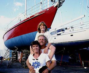 Skipper Henk Haazen and family - including Tiama